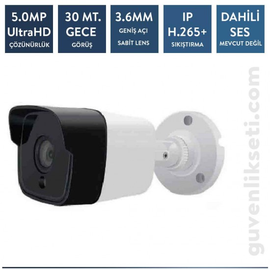 Techvision TC-1536N 5mp Ip Poe Plastik Bullet Kamera (30mt Ir)